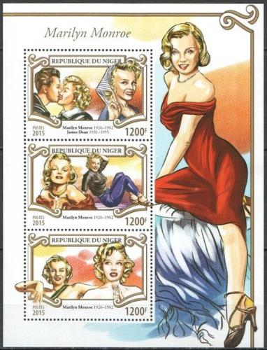 Poštové známky Niger 2015 Marily Monroe Mi# 3606-08 Kat 14€