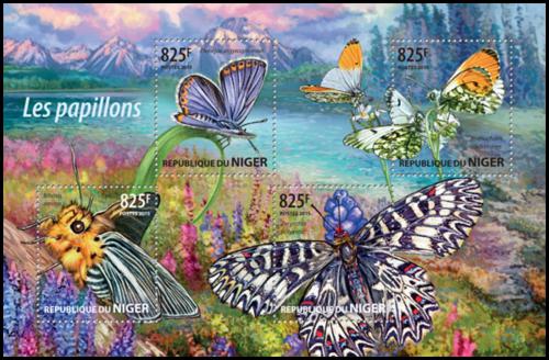 Poštové známky Niger 2015 Motýle Mi# 3400-03 Kat 13€