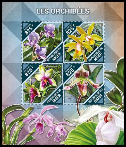 Poštové známky Niger 2015 Orchideje Mi# 3862-65 Kat 13€