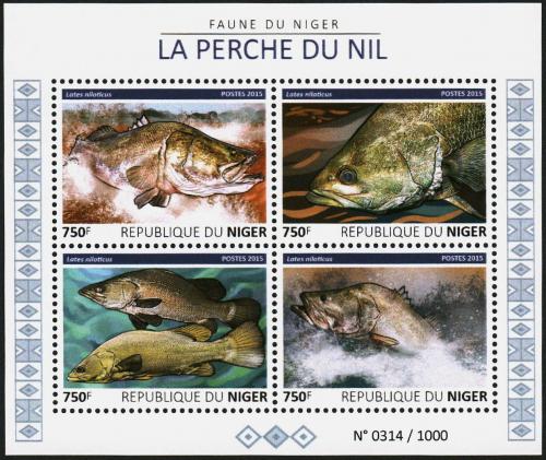 Poštové známky Niger 2015 Ryby øeky Nil Mi# 3751-54 Kat 12€