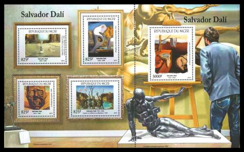 Poštové známky Niger 2015 Umenie, Dalí Mi# 3737-41 Kat 24€