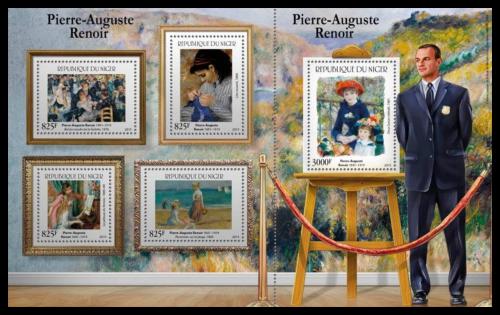 Poštové známky Niger 2015 Umenie, Renoir Mi# 3702-06 Kat 24€