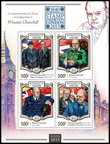 Poštové známky Niger 2015 Winston Churchill Mi# 3270-73 Kat 8€