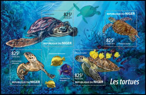 Poštové známky Niger 2015 Korytnaèky Mi# 3415-18 Kat 13€