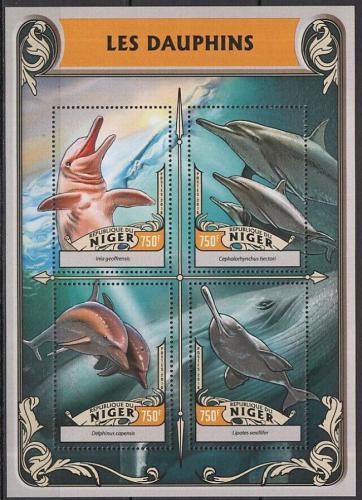 Poštové známky Niger 2016 Delfíny Mi# 4247-50 Kat 12€