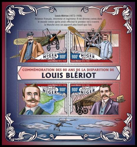 Poštové známky Niger 2016 Louis Blériot Mi# 4032-35 Kat 14€