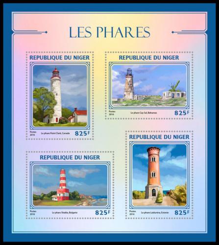 Poštové známky Niger 2016 Majáky Mi# 4442-45 Kat 13€