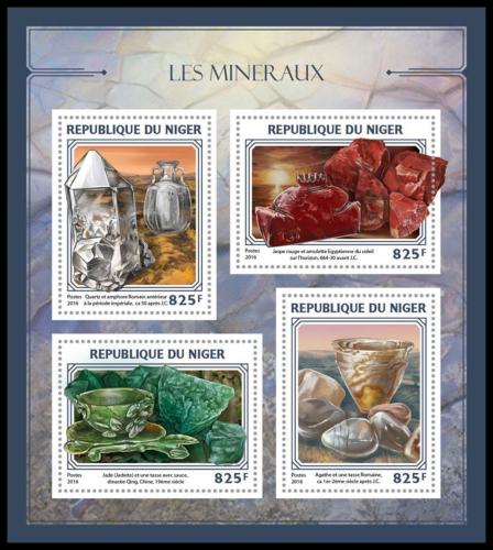 Poštové známky Niger 2016 Minerály Mi# 4412-15 Kat 13€