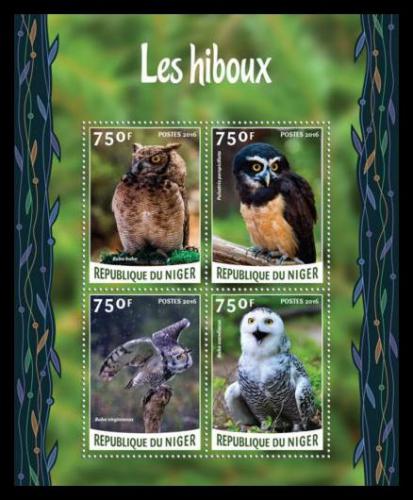 Poštovní známky Niger 2016 Sovy Mi# 4127-30 Kat 12€