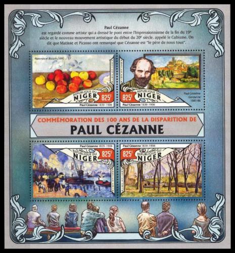 Poštové známky Niger 2016 Umenie, Paul Cézanne Mi# 3987-90 Kat 13€