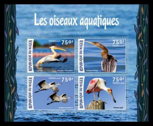 Poštovní známky Niger 2016 Vodní ptáci Mi# 4122-25 Kat 12€