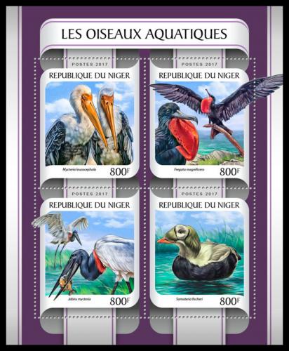 Poštové známky Niger 2017 Vodní ptáci Mi# 4865-68 Kat 13€ 