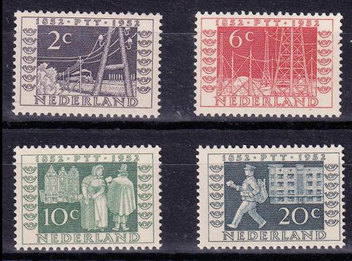 Poštové známky Holandsko 1952 Výroèí Mi# 593-96 Kat 8€