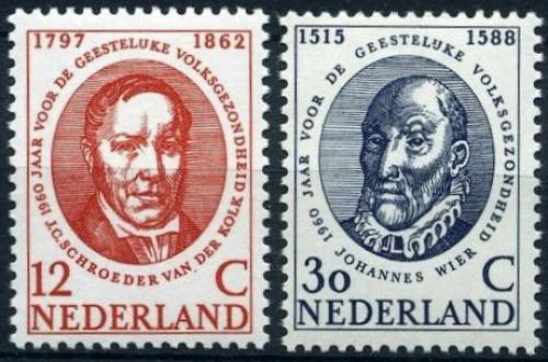 Poštové známky Holandsko 1960 Lékaøi Mi# 751-52 Kat 7.50€