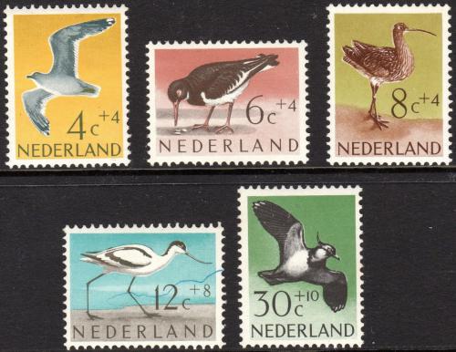 Poštové známky Holandsko 1961 Vtáci Mi# 760-64 Kat 9€