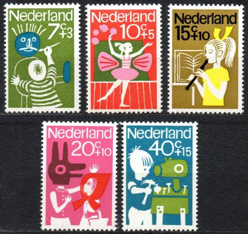 Potov znmky Holandsko 1964 Dti a kultura Mi# 830-34