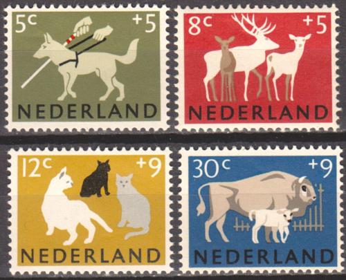 Potovn znmky Nizozem 1964 Savci Mi# 818-21