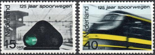 Potov znmky Holandsko 1964 eleznice Mi# 824-25