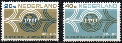 Potov znmky Holandsko 1965 ITU, 100. vroie Mi# 840-41