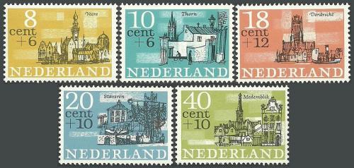 Potov znmky Holandsko 1965 Mest Mi# 843-47