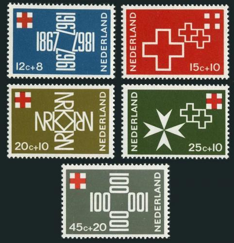 Poštové známky Holandsko 1967 Èervený kríž Mi# 883-87