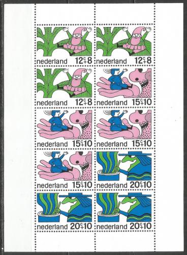 Poštové známky Holandsko 1968 Pohádkové postavy Mi# Block 7