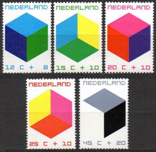 Poštové známky Holandsko 1970 Barevné kostky Mi# 951-55 Kat 5.50€