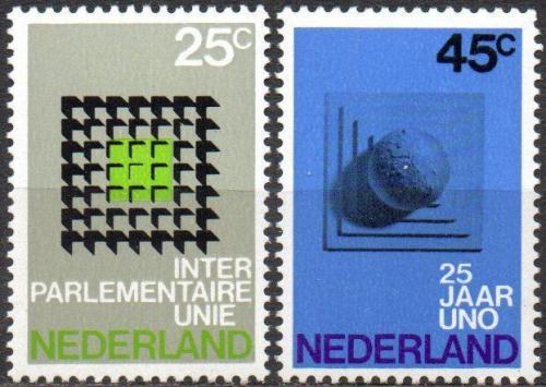 Poštové známky Holandsko 1970 Konference meziparlamentní unie Mi# 946-47