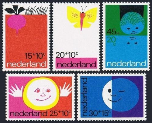 Poštové známky Holandsko 1971 Dìtské ilustrace Mi# 969-73