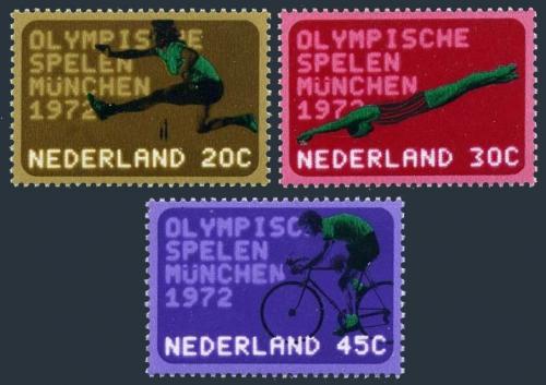Poštové známky Holandsko 1972 LOH Mnichov Mi# 991-93