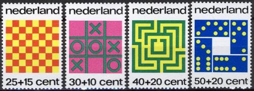 Poštové známky Holandsko 1973 Spoleèenské hry Mi# 1019-22