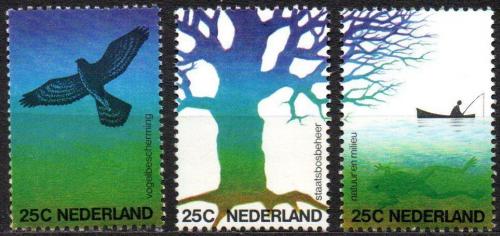 Poštové známky Holandsko 1974 Ochrana životného prostredia Mi# 1023-25 Kat 4€