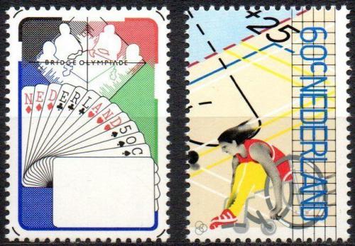 Potovn znmky Nizozem 1980 Olympidy Mi# 1163-64
