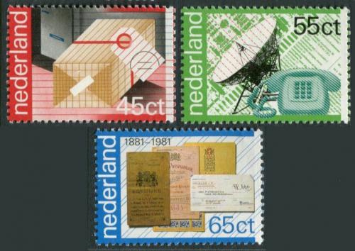 Poštové známky Holandsko 1981 P.T.T., 100. výroèie Mi# 1180-82