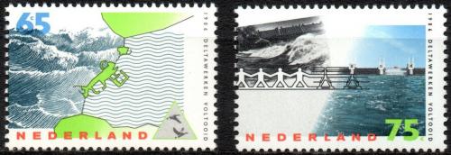 Poštové známky Holandsko 1986 Ochrana pøed povodnìmi Mi# 1305-06