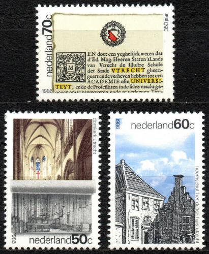 Potov znmky Holandsko 1986 Udlosti v Utrechtu Mi# 1294-96