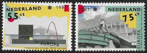 Poštové známky Holandsko 1987 Európa CEPT, moderní architektura Mi# 1318-19