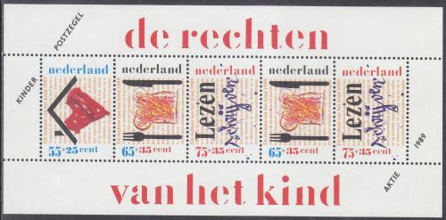 Poštové známky Holandsko 1989 Dìti a jejich práva Mi# Block 33