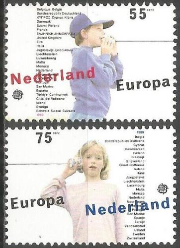 Poštové známky Holandsko 1989 Európa CEPT, dìtské hry Mi# 1364-65