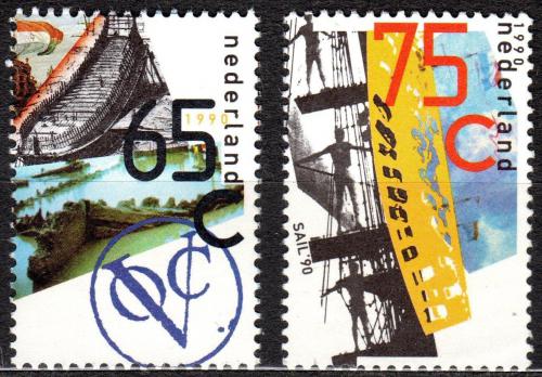 Potovn znmky Nizozem 1990 Lod Mi# 1388-89