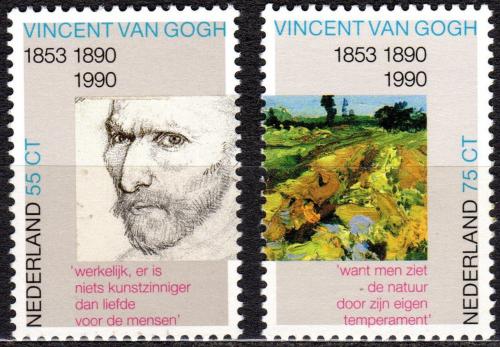 Potovn znmky Nizozem 1990 Umn, Vincent van Gogh Mi# 1377-78