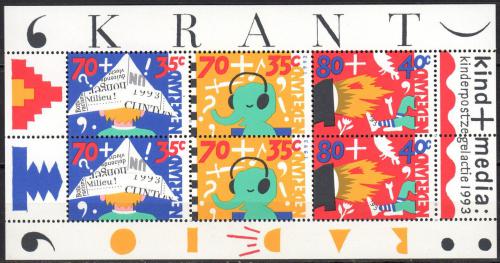 Poštové známky Holandsko 1993 Dìti a média Mi# Block 39