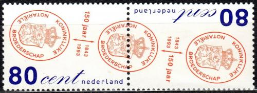 Poštové známky Holandsko 1993 Komora notáøù, 150. výroèie Mi# 1468-69