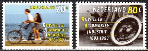 Poštové známky Holandsko 1993 Výroba kol a automobilù Mi# 1460-61