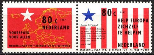 Poštové známky Holandsko 1997 Marshallùv plán, 50. výroèie Mi# 1620-21
