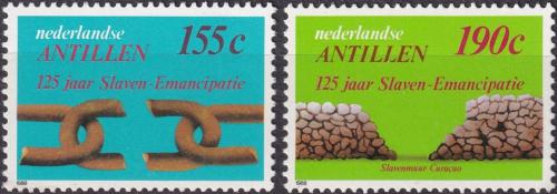 Potov znmky Holandsk Antily 1988 Zruen otroctv, 125. vroie Mi# 638-39