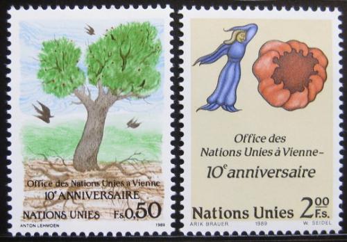 Poštové známky OSN Ženeva 1989 Úøad ve Vídni Mi# 178-79