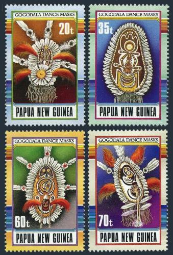 Potov znmky Papua Nov Guinea 1990 Masky Mi# 616-19 - zvi obrzok