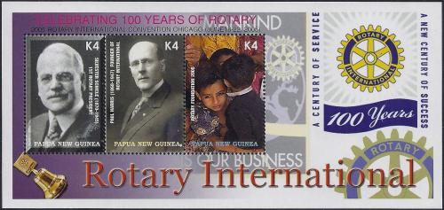 Poštové známky Papua Nová Guinea 2005 Rotary Intl. Mi# Block 31 Kat 8.50€