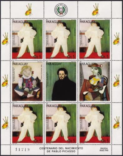 Potov znmky Paraguaj 1981 Umenie, Pablo Picasso 1A Mi# 3442 Bogen Kat 8.50